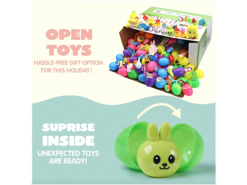 200 Pcs Prefilled Easter Eggs With Toys Plus Stickers