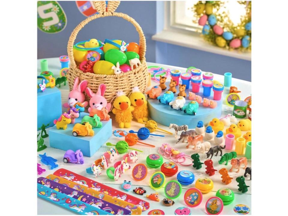 200 Pcs Prefilled Easter Eggs With Toys Plus Stickers