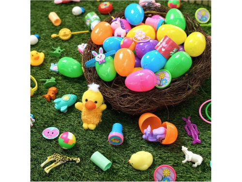200 Pcs Prefilled Easter Eggs With Toys Plus Stickers